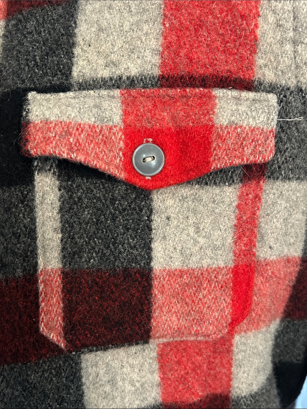1950’s LL Bean Sz M Red & Black Plaid Wool CruiserJacket - Grail - Picture 3 of 9